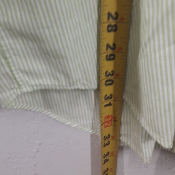 Ralph Lauren Mens L Large White Green Stripe Long Sleeve Blake Shirt Purple Pony - Picture 8 of 8